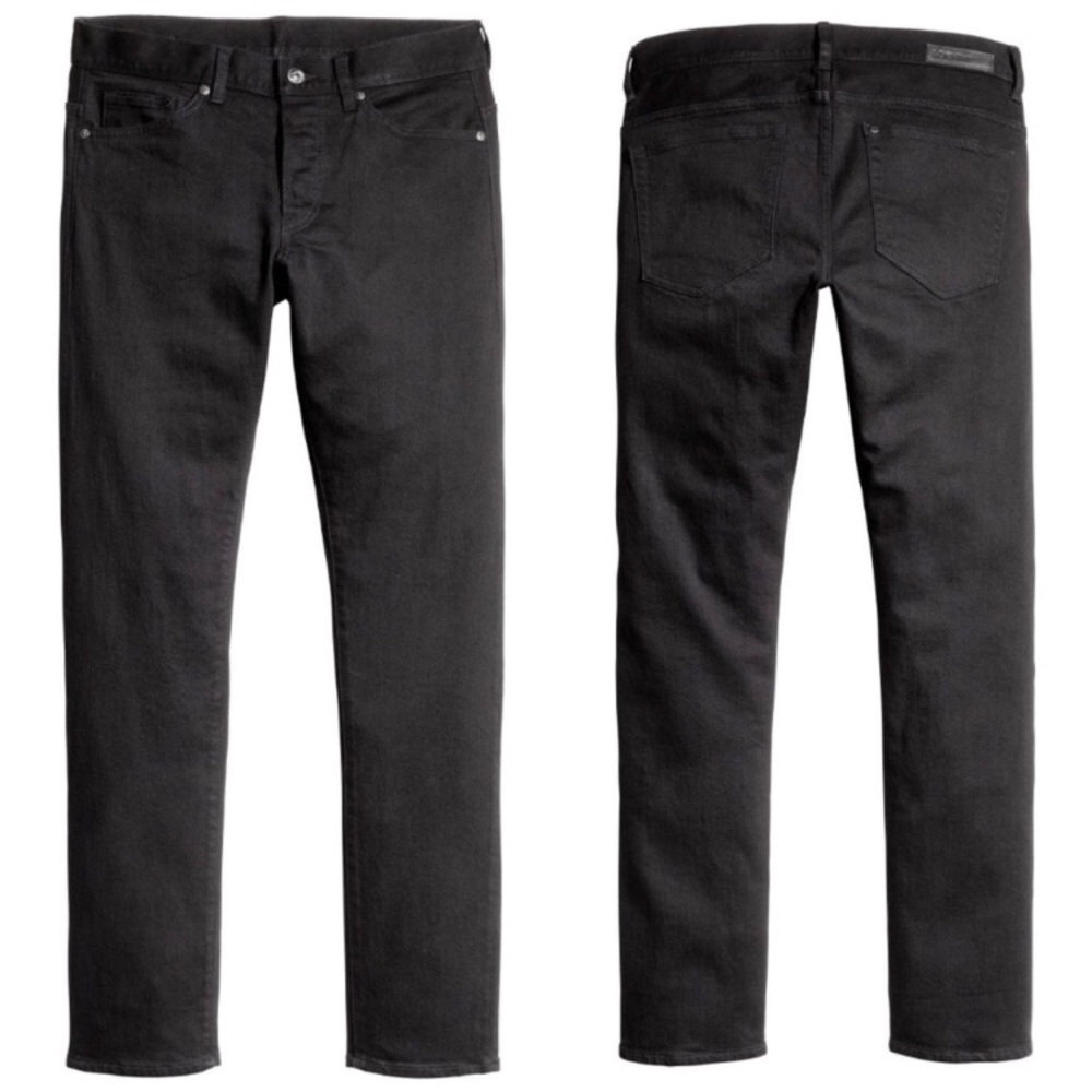 H&M men's 32/32 low rise slim black jeans